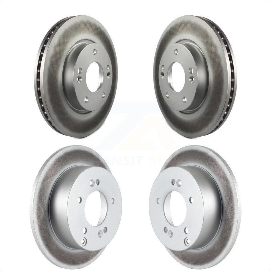 Front Rear Coated Disc Brake Rotors Kit For 2010-2012 Kia Rondo KG-100922 by Genius