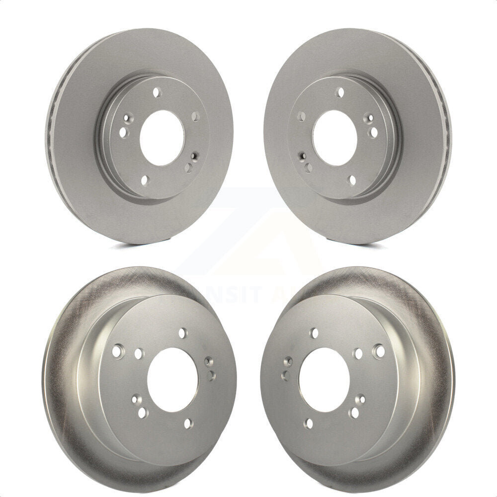 Front Rear Coated Disc Brake Rotors Kit For 2001-2006 Hyundai Santa Fe With 276mm Diameter Rotor KG-100926 by Genius