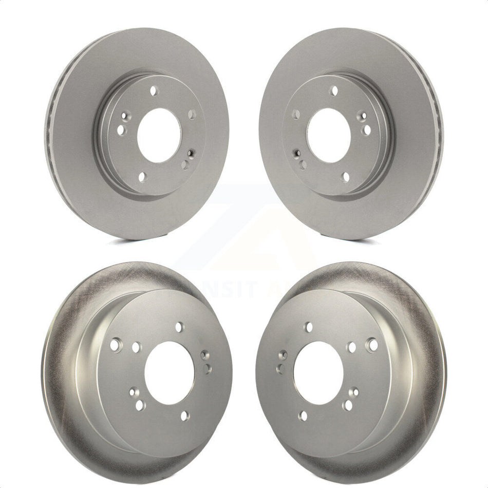 Front Rear Coated Disc Brake Rotors Kit For 2001-2006 Hyundai Santa Fe With 276mm Diameter Rotor KG-100926 by Genius