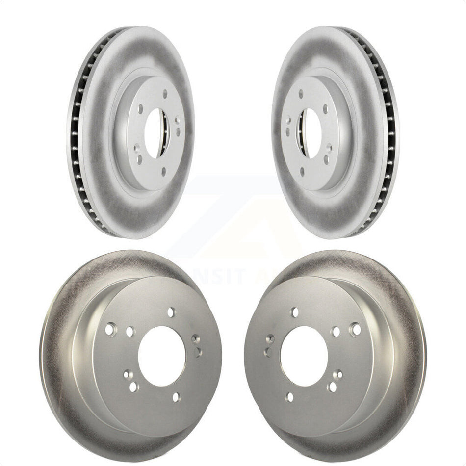 Front Rear Coated Disc Brake Rotors Kit For 2001-2006 Hyundai Santa Fe With 294mm Diameter Rotor KG-100927 by Genius