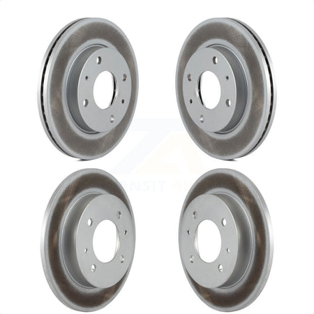 Front Rear Coated Disc Brake Rotors Kit For Hyundai Elantra KG-100931 by Genius