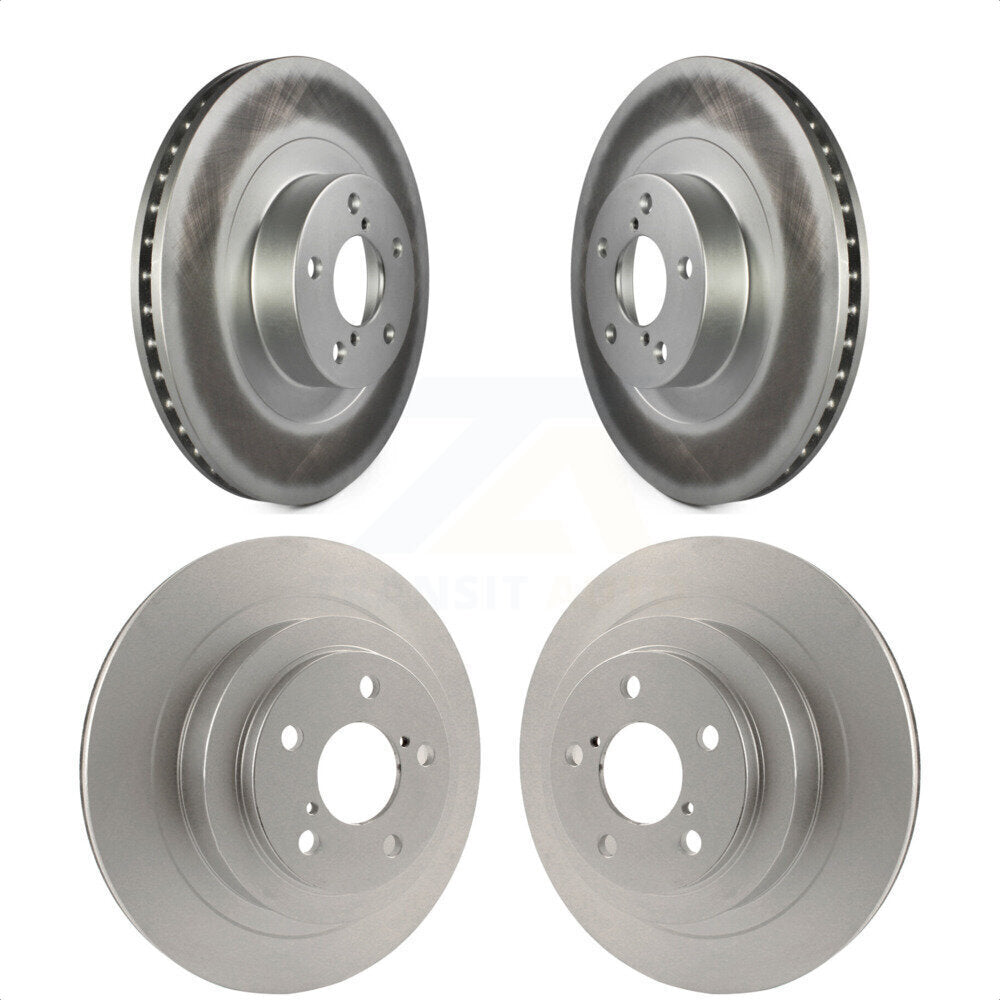 Front Rear Coated Disc Brake Rotors Kit For 2006-2007 Subaru Impreza WRX TR Limited KG-100938 by Genius