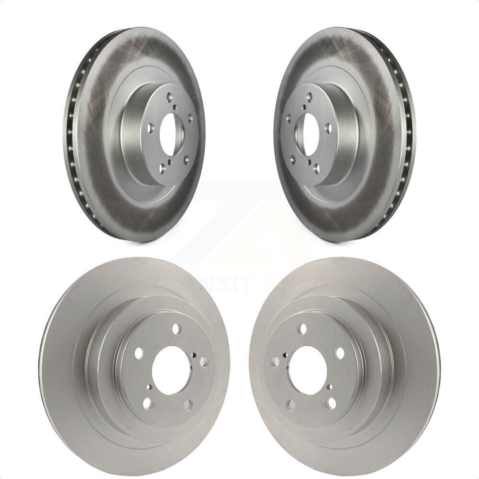 Front Rear Coated Disc Brake Rotors Kit For 2006-2007 Subaru Impreza WRX TR Limited KG-100938 by Genius