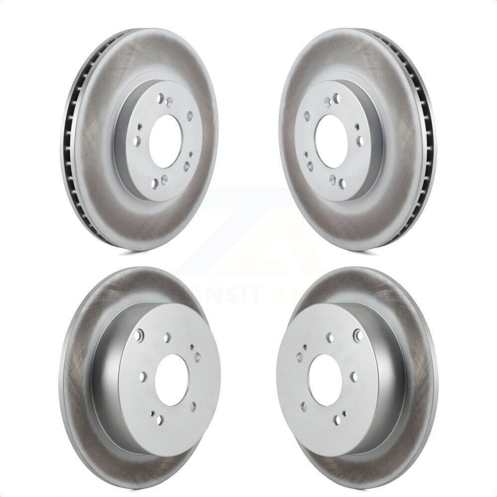 Front Rear Coated Disc Brake Rotors Kit For Mitsubishi Endeavor KG-100949 by Genius