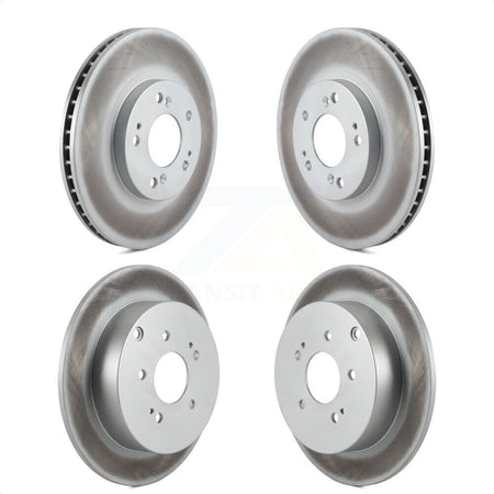 Front Rear Coated Disc Brake Rotors Kit For Mitsubishi Endeavor KG-100949 by Genius