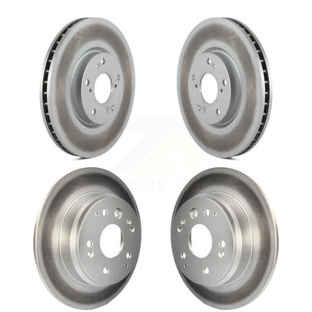 Front Rear Coated Disc Brake Rotors Kit For 2004-2005 Acura TL Automatic transmission KG-100950 by Genius