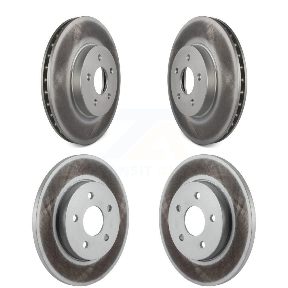 Front Rear Coated Disc Brake Rotors Kit For 2002-2008 Jaguar X-Type KG-100953 by Genius