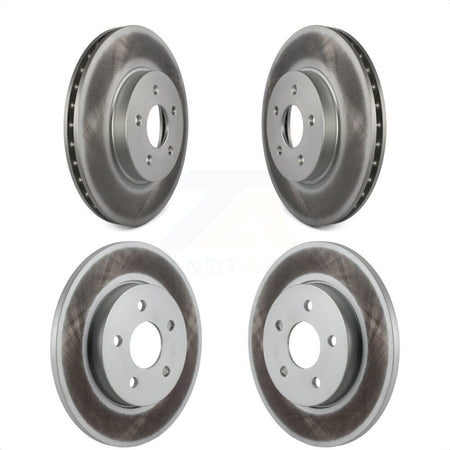 Front Rear Coated Disc Brake Rotors Kit For 2002-2008 Jaguar X-Type KG-100953 by Genius