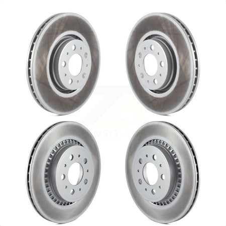 Front Rear Coated Disc Brake Rotors Kit For 2003-2014 Volvo XC90 With 316mm Diameter Rotor KG-100955 by Genius