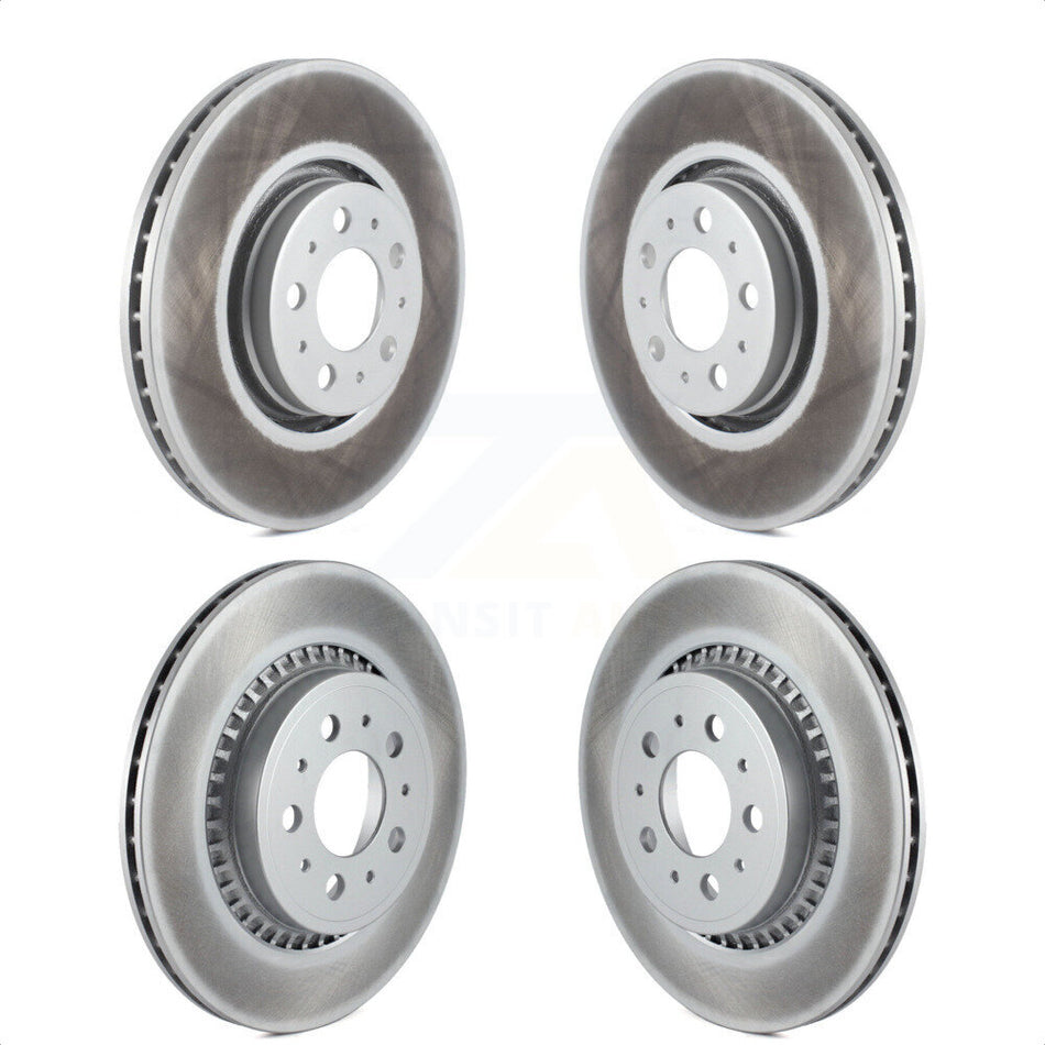 Front Rear Coated Disc Brake Rotors Kit For 2003-2014 Volvo XC90 With 316mm Diameter Rotor KG-100955 by Genius