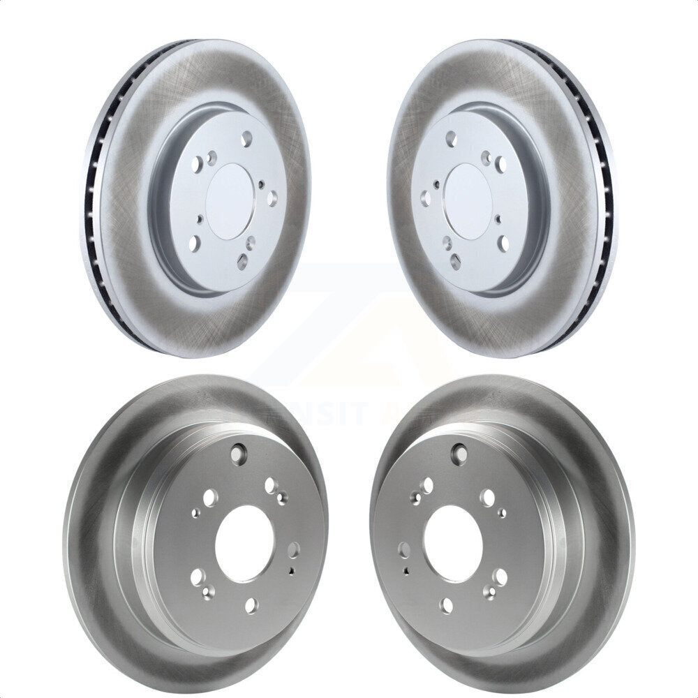 Front Rear Coated Disc Brake Rotors Kit For 2005-2010 Honda Odyssey KG-100962 by Genius