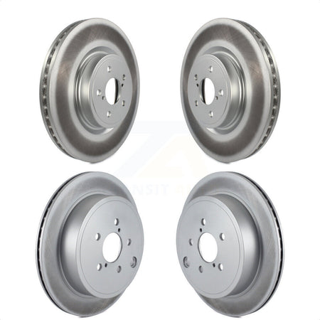 Front Rear Coated Disc Brake Rotors Kit For Subaru Outback Legacy KG-100985 by Genius