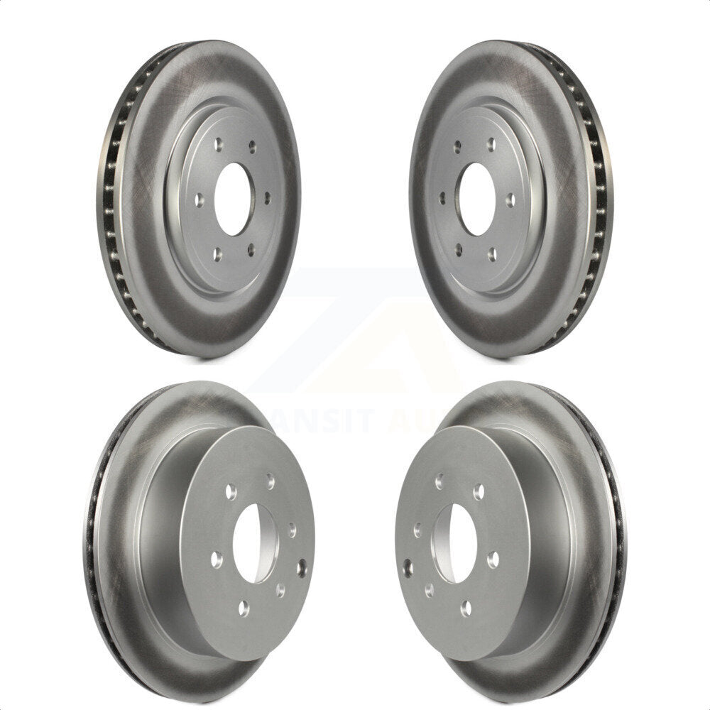 Front Rear Coated Disc Brake Rotors Kit For Nissan Frontier Xterra Suzuki Equator KG-100988 by Genius