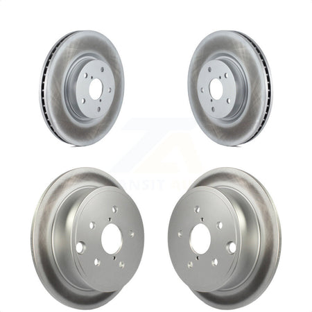 Front Rear Coated Disc Brake Rotors Kit For Subaru WRX KG-100993 by Genius