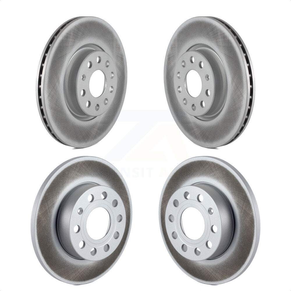 Front Rear Coated Disc Brake Rotors Kit For 2008-2008 Audi A3 Quattro KG-100994 by Genius