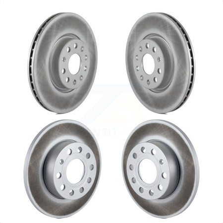 Front Rear Coated Disc Brake Rotors Kit For 2008-2008 Audi A3 Quattro KG-100994 by Genius