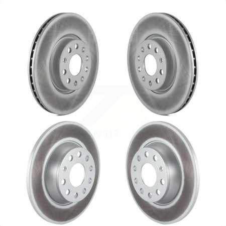 Front Rear Coated Disc Brake Rotors Kit For Volkswagen Passat GTI Eos Audi A3 Quattro Golf KG-100995 by Genius