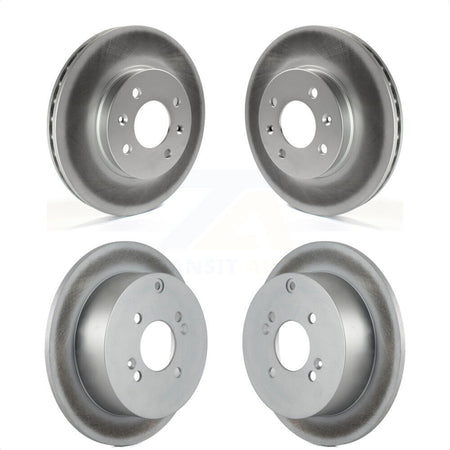 Front Rear Coated Disc Brake Rotors Kit For Hyundai Accent Kia Rio Rio5 KG-101011 by Genius