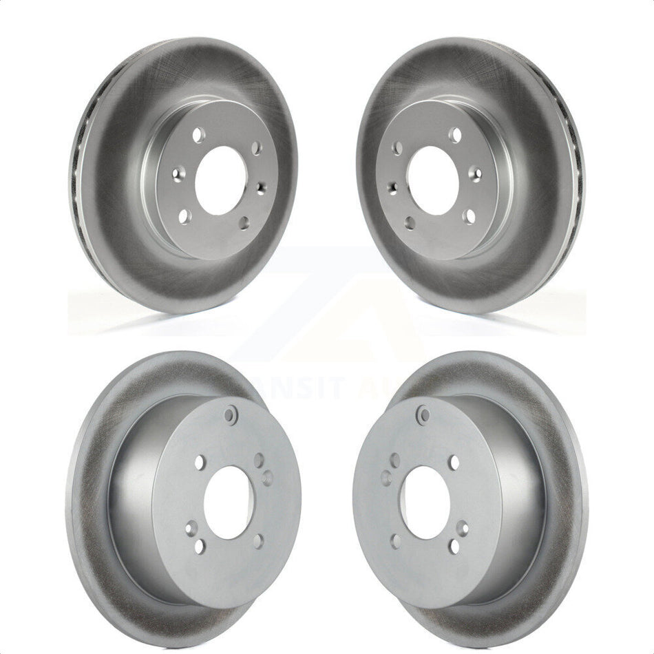 Front Rear Coated Disc Brake Rotors Kit For Hyundai Accent Kia Rio Rio5 KG-101011 by Genius