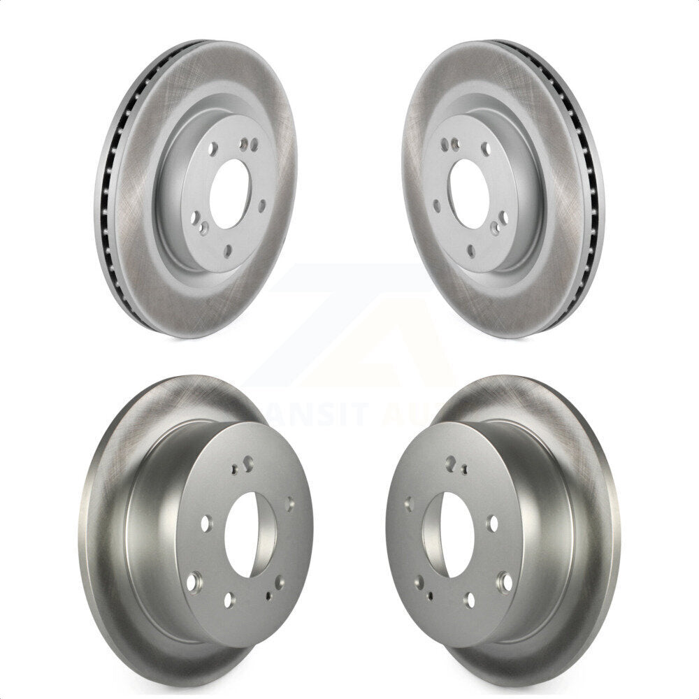 Front Rear Coated Disc Brake Rotors Kit For Mitsubishi Galant Eclipse KG-101013 by Genius