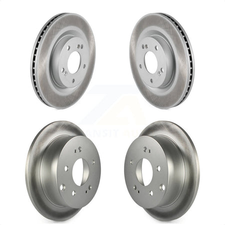 Front Rear Coated Disc Brake Rotors Kit For Mitsubishi Galant Eclipse KG-101013 by Genius