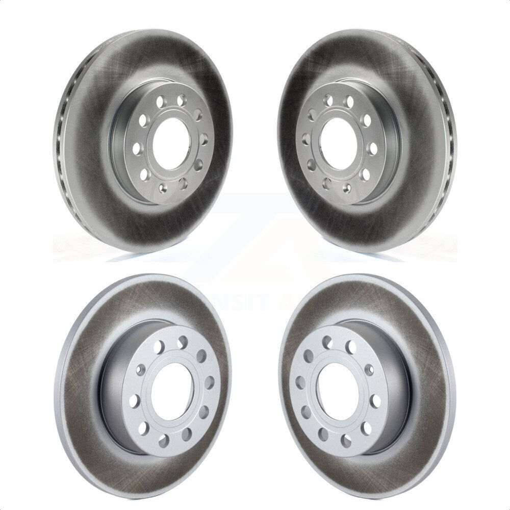 Front Rear Coated Disc Brake Rotors Kit For 2006-2009 Volkswagen Rabbit KG-101015 by Genius