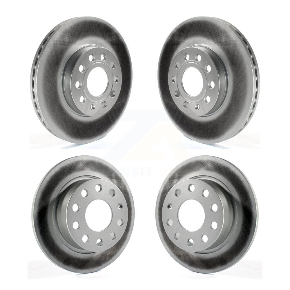 Front Rear Coated Disc Brake Rotors Kit For Volkswagen Jetta Beetle Golf SportWagen KG-101017 by Genius