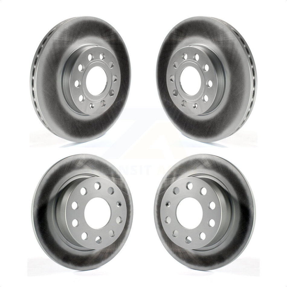 Front Rear Coated Disc Brake Rotors Kit For Volkswagen Jetta Beetle Golf SportWagen KG-101017 by Genius