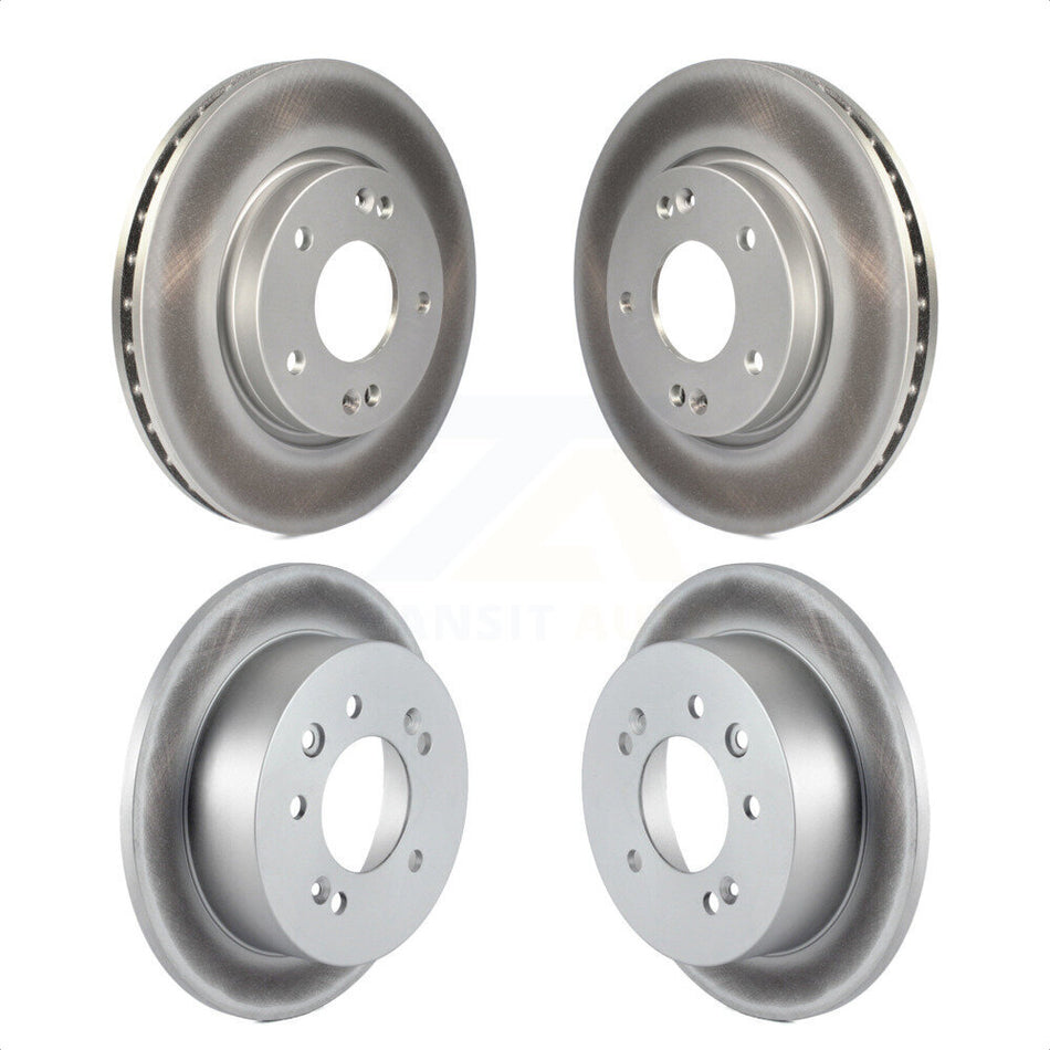 Front Rear Coated Disc Brake Rotors Kit For Hyundai Elantra KG-101041 by Genius