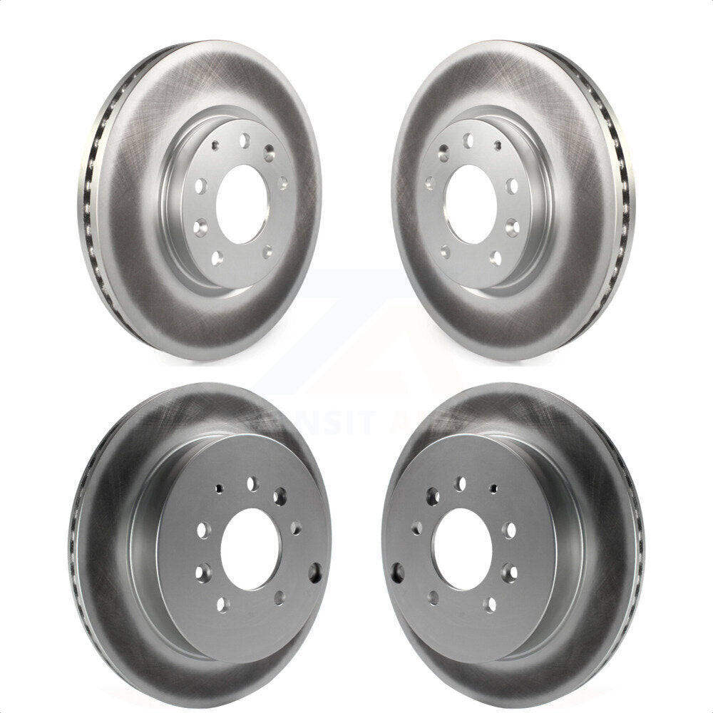 Front Rear Coated Disc Brake Rotors Kit For Ford Edge Mazda CX-7 Lincoln MKX KG-101046 by Genius