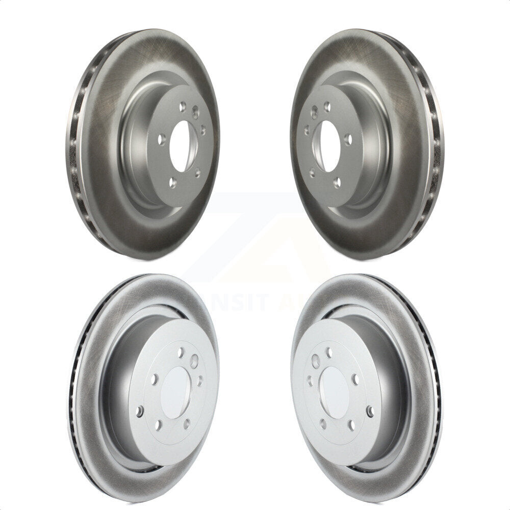 Front Rear Coated Disc Brake Rotors Kit For Land Rover Range Sport LR4 KG-101047 by Genius