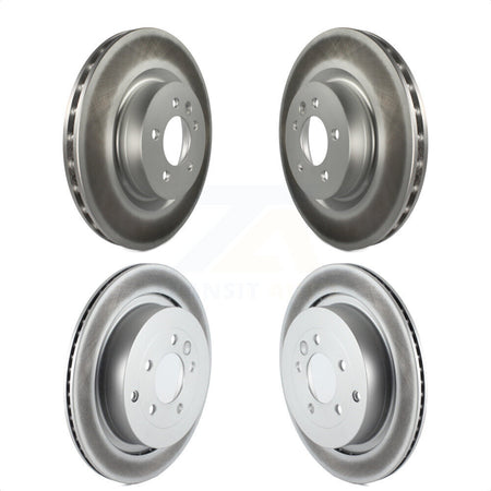 Front Rear Coated Disc Brake Rotors Kit For Land Rover Range Sport LR4 KG-101047 by Genius