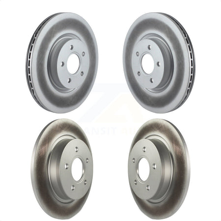 Front Rear Coated Disc Brake Rotors Kit For Volvo S40 C70 V50 With 320mm Diameter Rotor KG-101053 by Genius