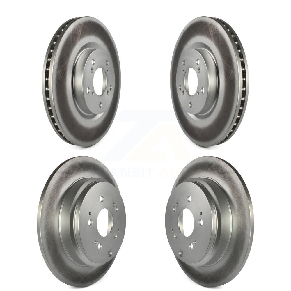 Front Rear Coated Disc Brake Rotors Kit For Honda Pilot Acura MDX ZDX KG-101055 by Genius