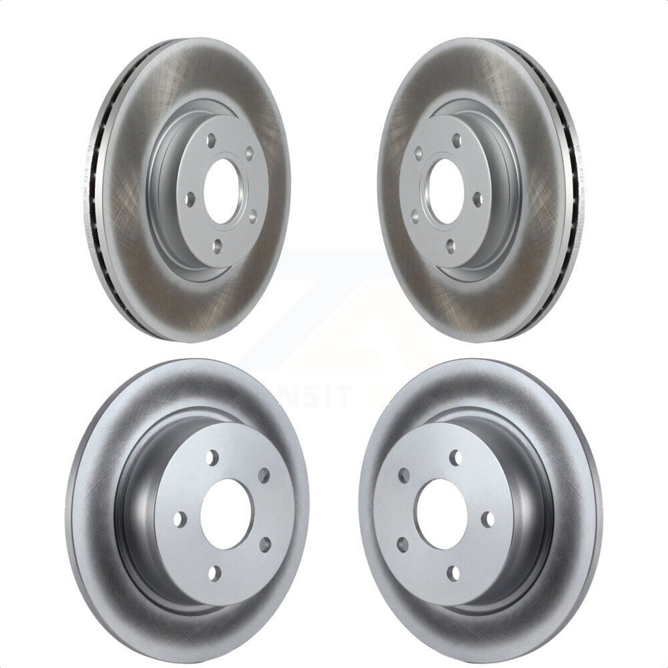 Front Rear Coated Disc Brake Rotors Kit For Ford Escape C-Max KG-101066 by Genius