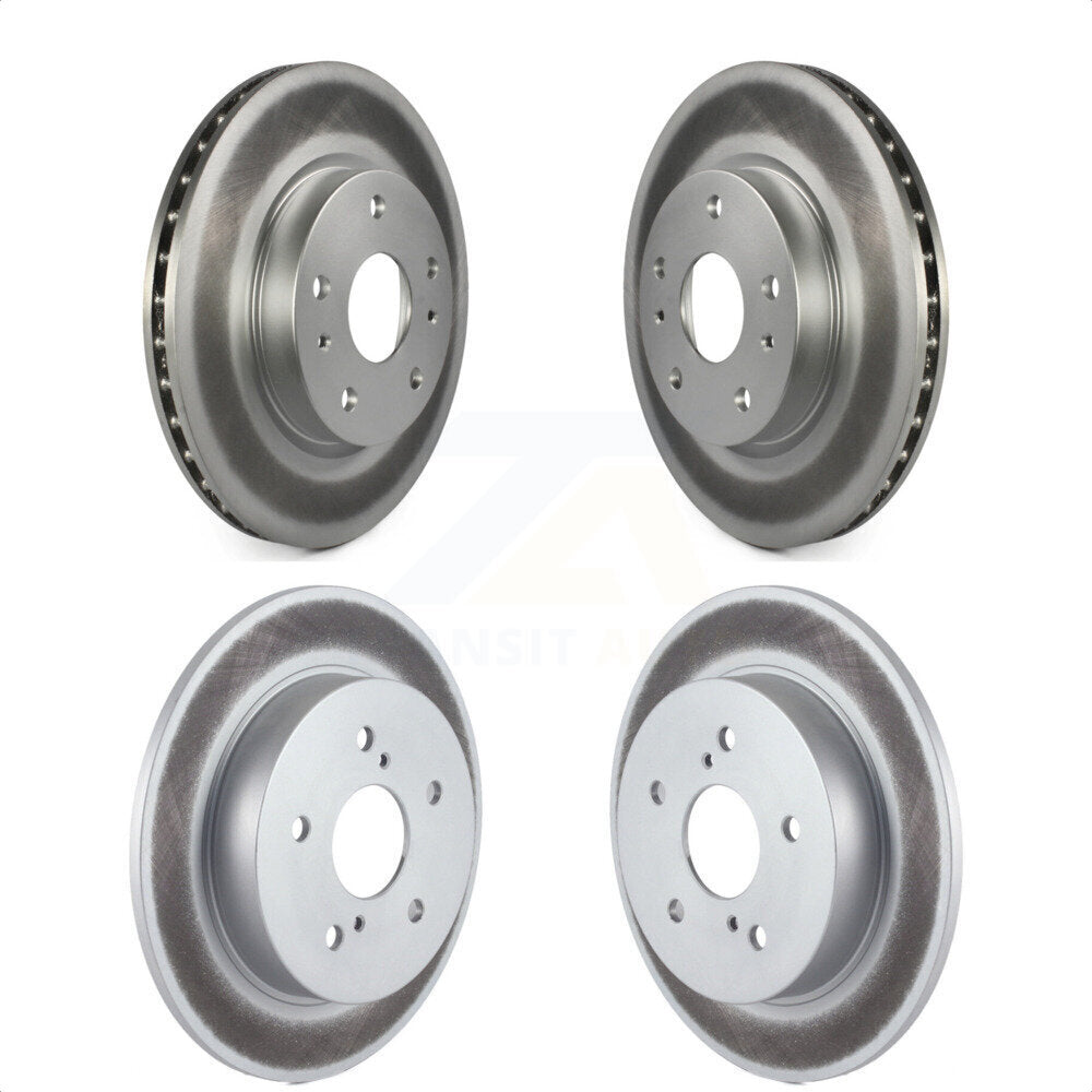 Front Rear Coated Disc Brake Rotors Kit For Suzuki SX4 Crossover KG-101074 by Genius