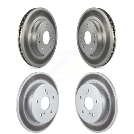 Front Rear Coated Disc Brake Rotors Kit For Suzuki SX4 Crossover KG-101074 by Genius