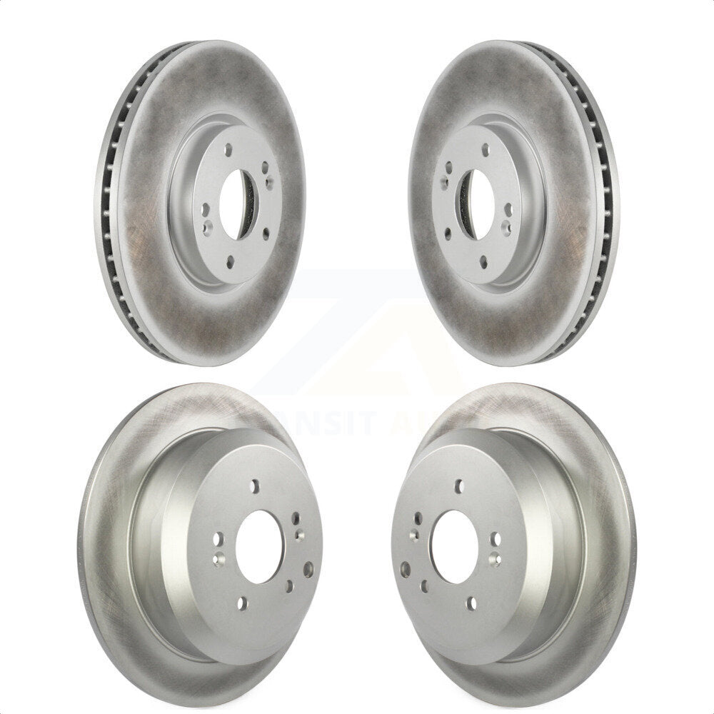 Front Rear Coated Disc Brake Rotors Kit For 2007-2012 Hyundai Veracruz KG-101080 by Genius