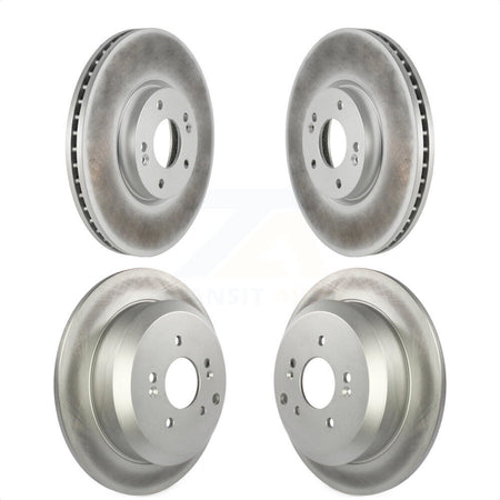 Front Rear Coated Disc Brake Rotors Kit For 2007-2012 Hyundai Veracruz KG-101080 by Genius