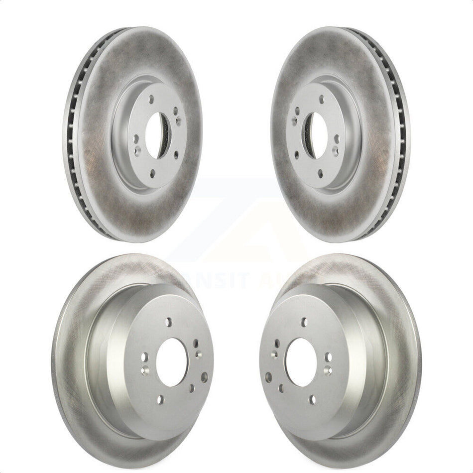 Front Rear Coated Disc Brake Rotors Kit For 2007-2012 Hyundai Veracruz KG-101080 by Genius