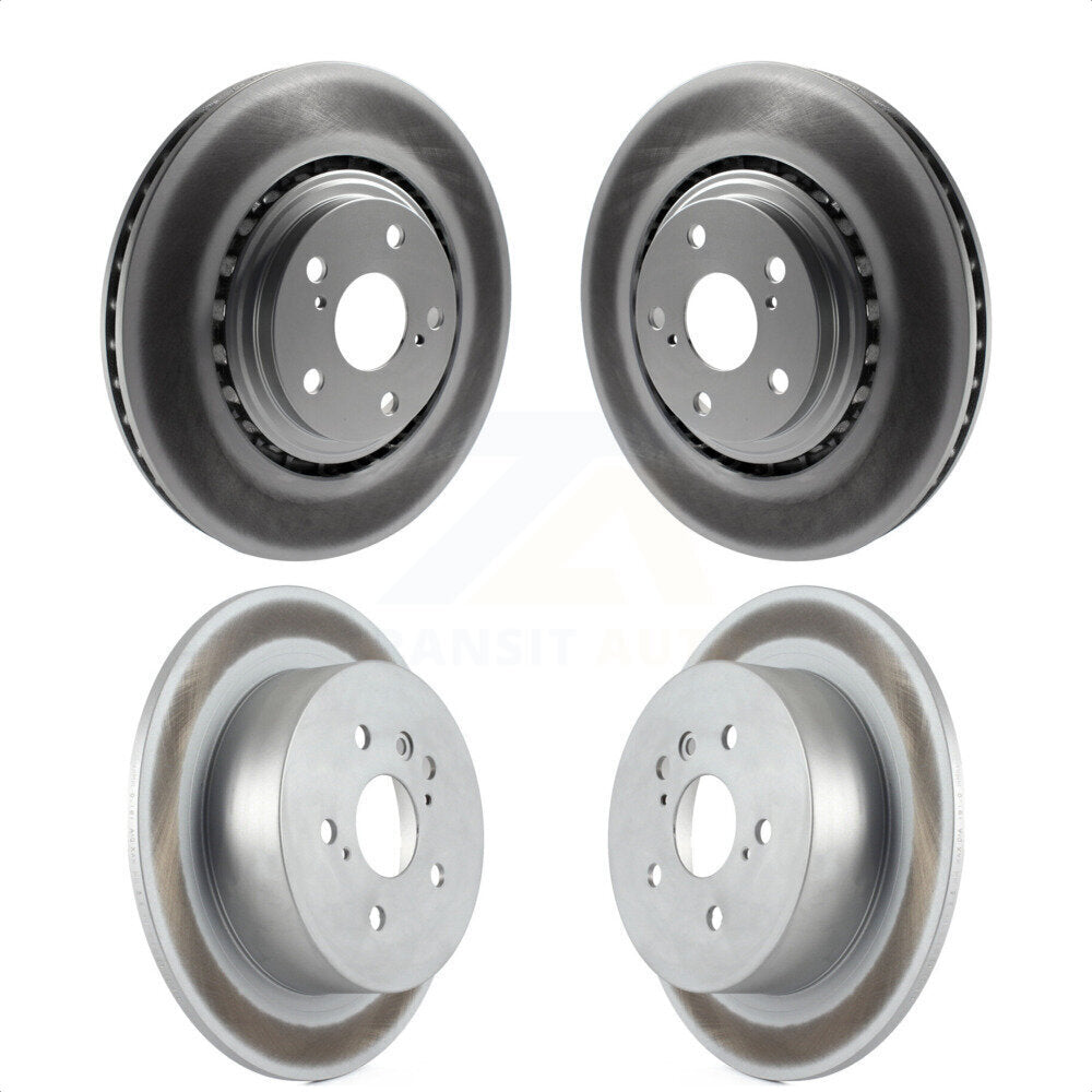 Front Rear Coated Disc Brake Rotors Kit For 2008-2013 Toyota Highlander KG-101081 by Genius