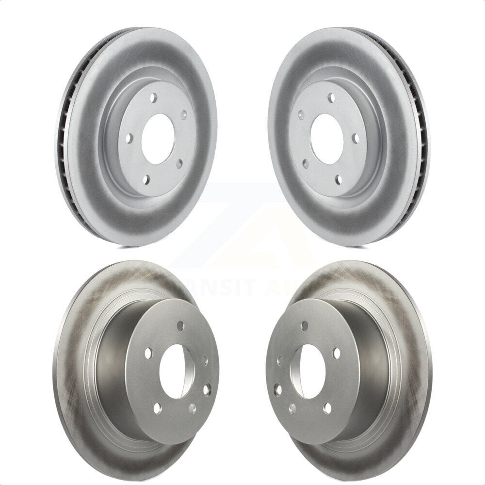 Front Rear Coated Disc Brake Rotors Kit For 2007-2012 Nissan Sentra SE-R KG-101084 by Genius