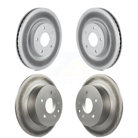 Front Rear Coated Disc Brake Rotors Kit For 2007-2012 Nissan Sentra SE-R KG-101084 by Genius