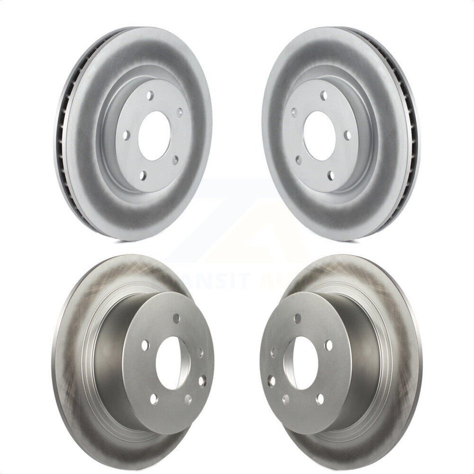 Front Rear Coated Disc Brake Rotors Kit For 2007-2012 Nissan Sentra SE-R KG-101084 by Genius