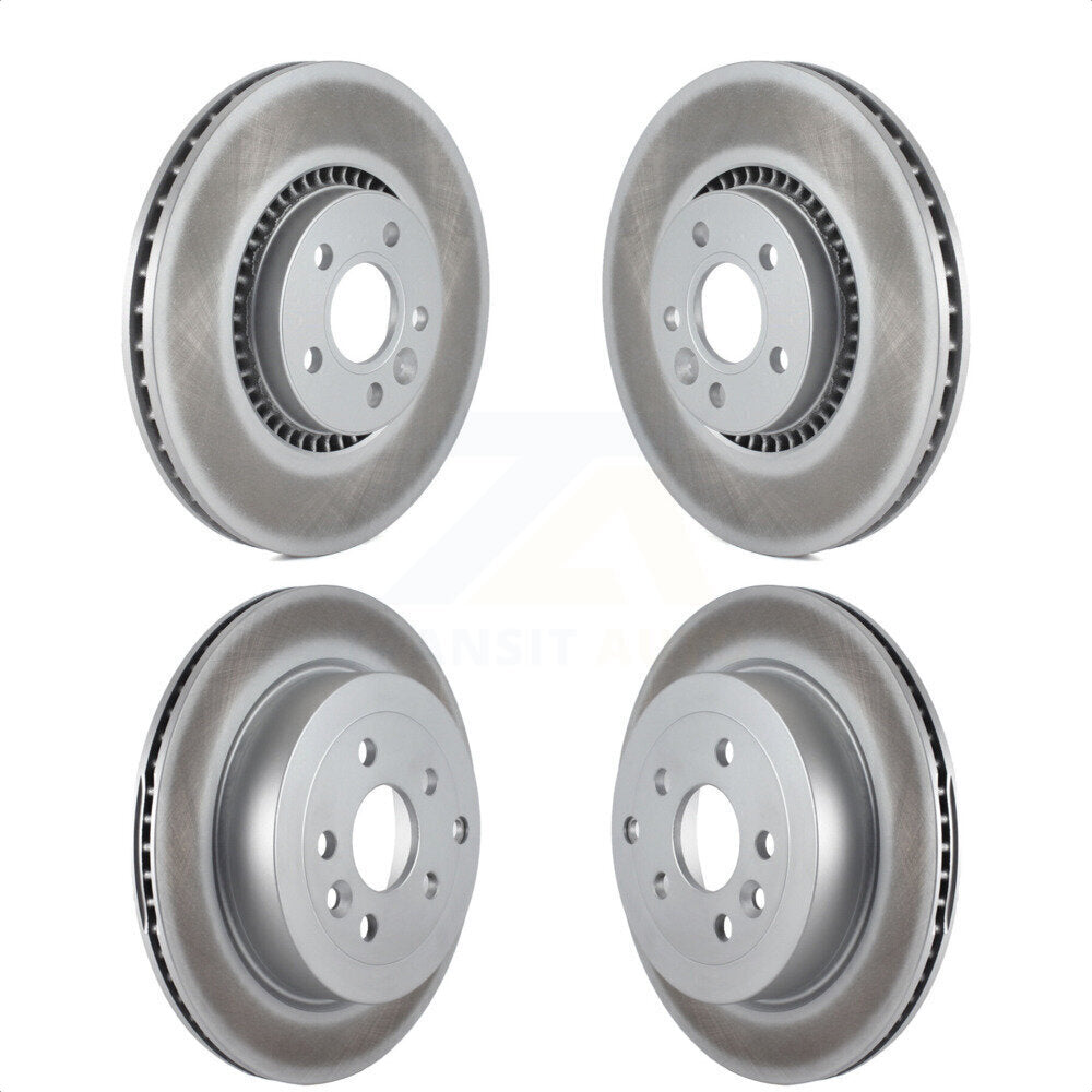 Front Rear Coated Disc Brake Rotors Kit For 2008-2012 Land Rover LR2 KG-101089 by Genius