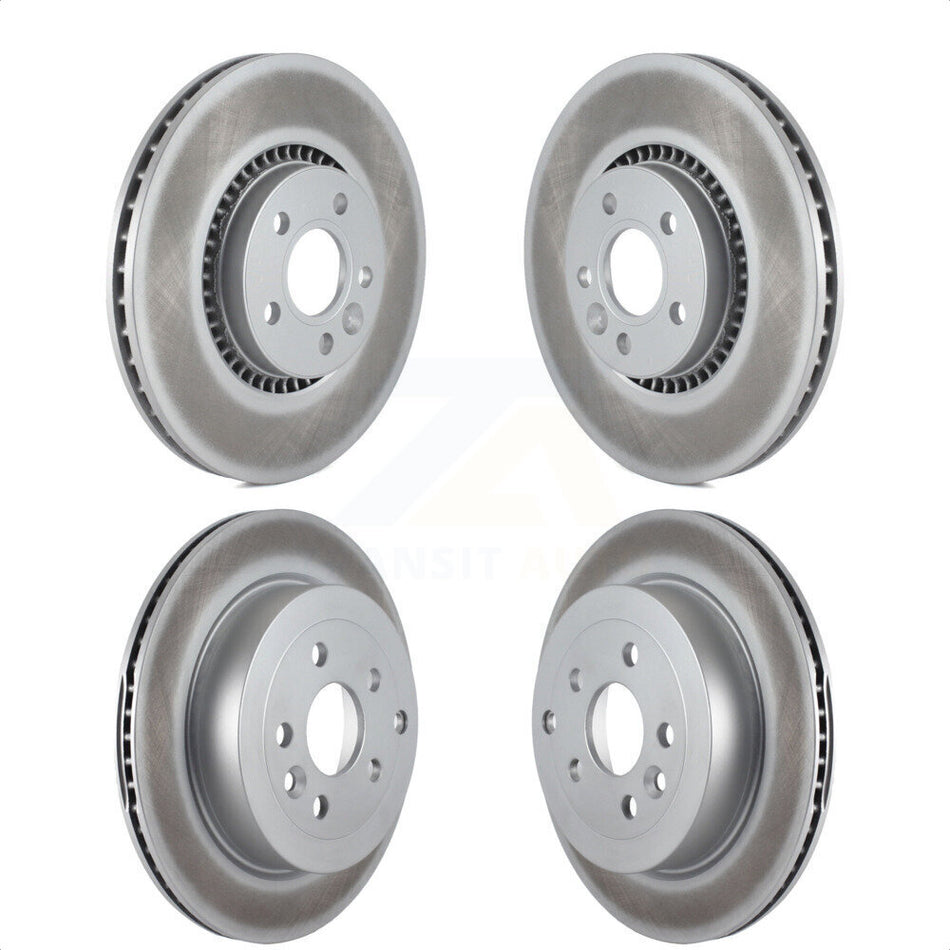 Front Rear Coated Disc Brake Rotors Kit For 2008-2012 Land Rover LR2 KG-101089 by Genius