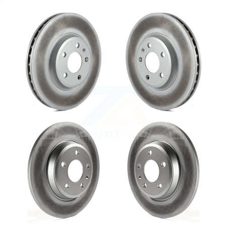 Front Rear Coated Disc Brake Rotors Kit For Audi Q5 A4 Quattro A5 allroad KG-101107 by Genius