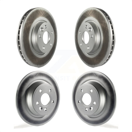 Front Rear Coated Disc Brake Rotors Kit For 2012-2015 Land Rover Range Evoque KG-101113 by Genius