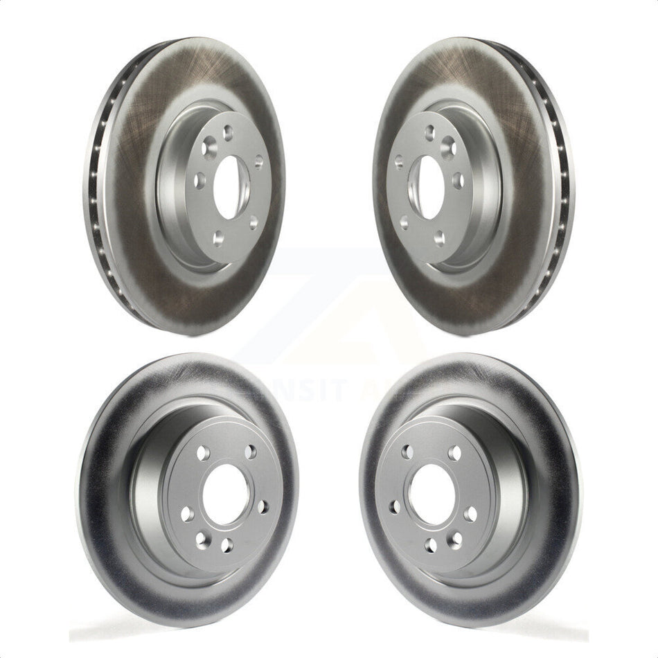 Front Rear Coated Disc Brake Rotors Kit For 2012-2015 Land Rover Range Evoque KG-101113 by Genius