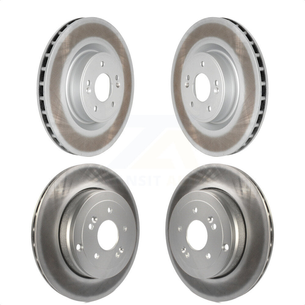 Front Rear Coated Disc Brake Rotors Kit For Hyundai Genesis Coupe KG-101122 by Genius